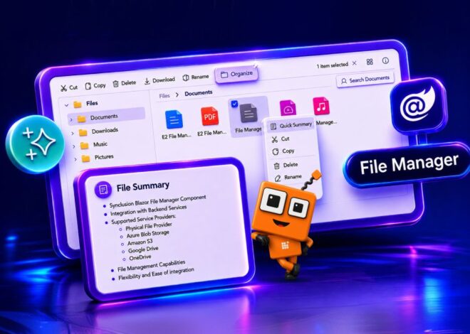 AI-Powered Content Summarization and File Organization in Blazor File Manager