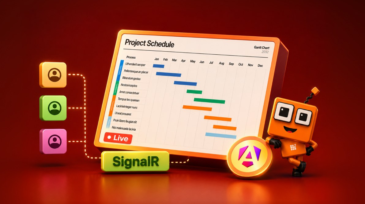 Real-Time Angular Gantt Chart with SignalR: Multi-User Project Sync Without Refresh